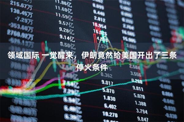 领域国际 一觉醒来，伊朗竟然给美国开出了三条停火条件